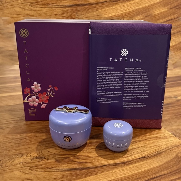 Tatcha Empty Refillable + Mini Serum Jars + Holiday gift box and Furoshiki Wrap - Picture 2 of 16